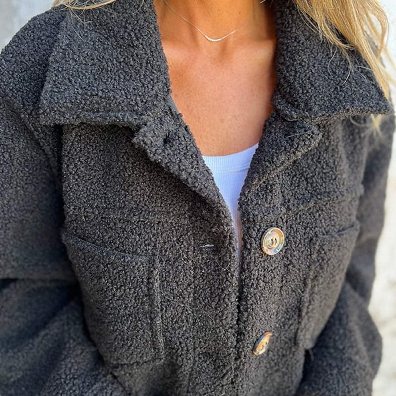 Sage Teddy Fleece Shacket