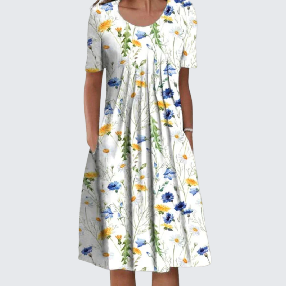 Luna | Effortless Floral Dress with Pockets
