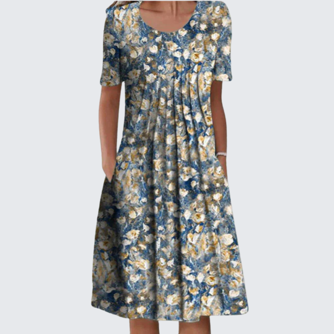 Luna | Effortless Floral Dress with Pockets