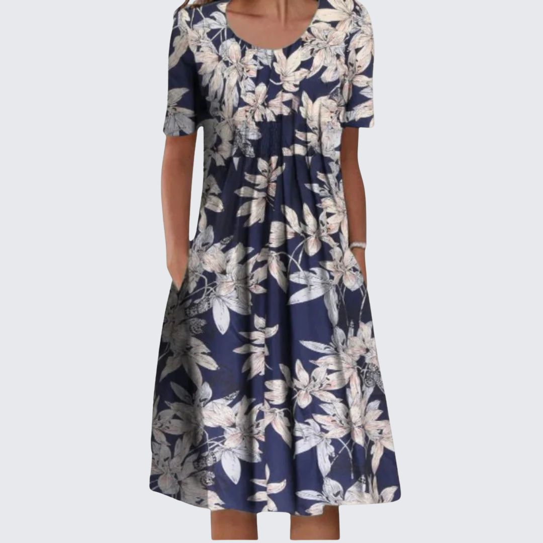 Luna | Effortless Floral Dress with Pockets
