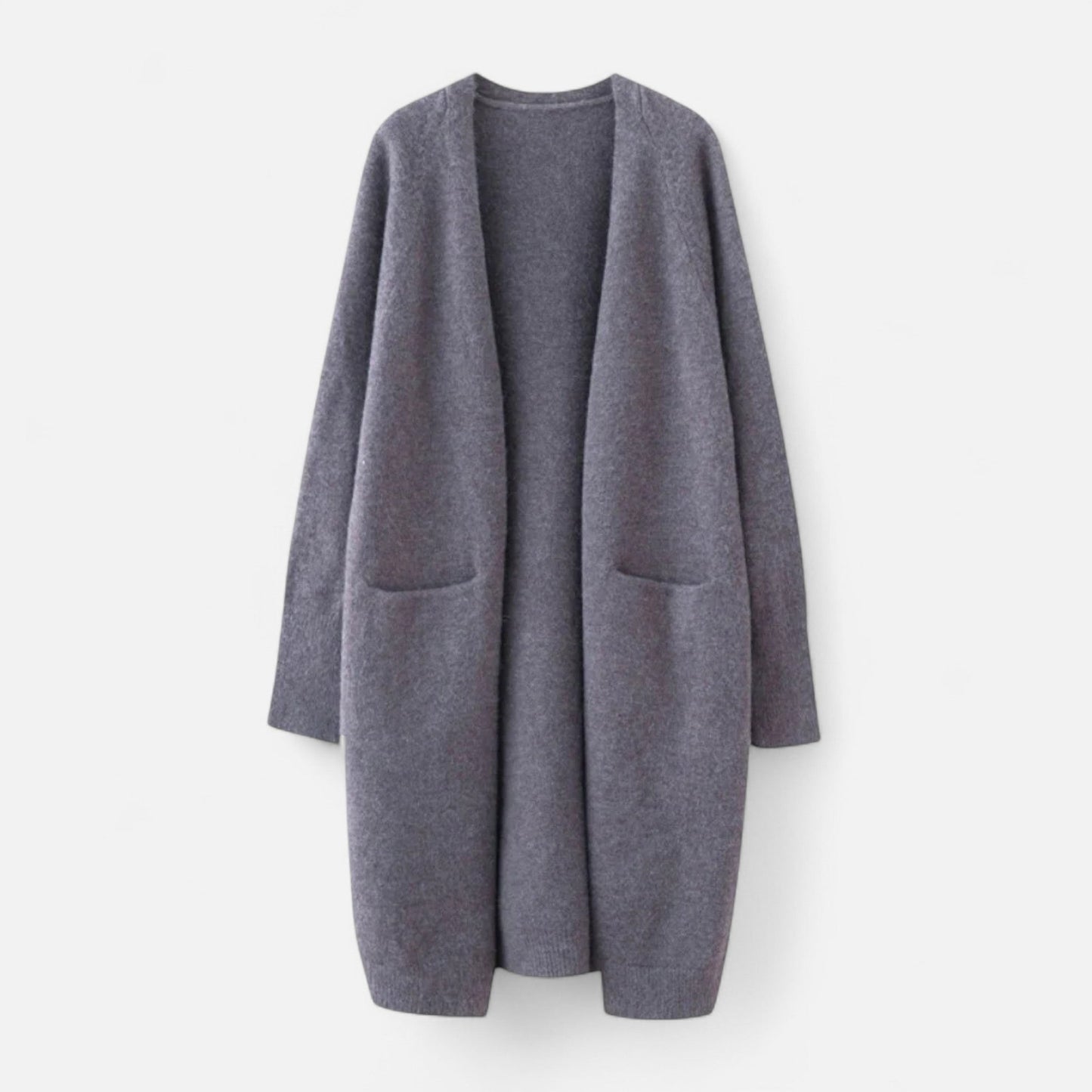 Elegant Women's Open-Front Cardigan Timeless Long Silhouette