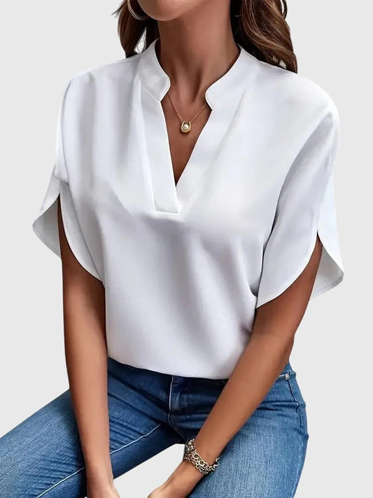 The Elara Soft V-Neck Top